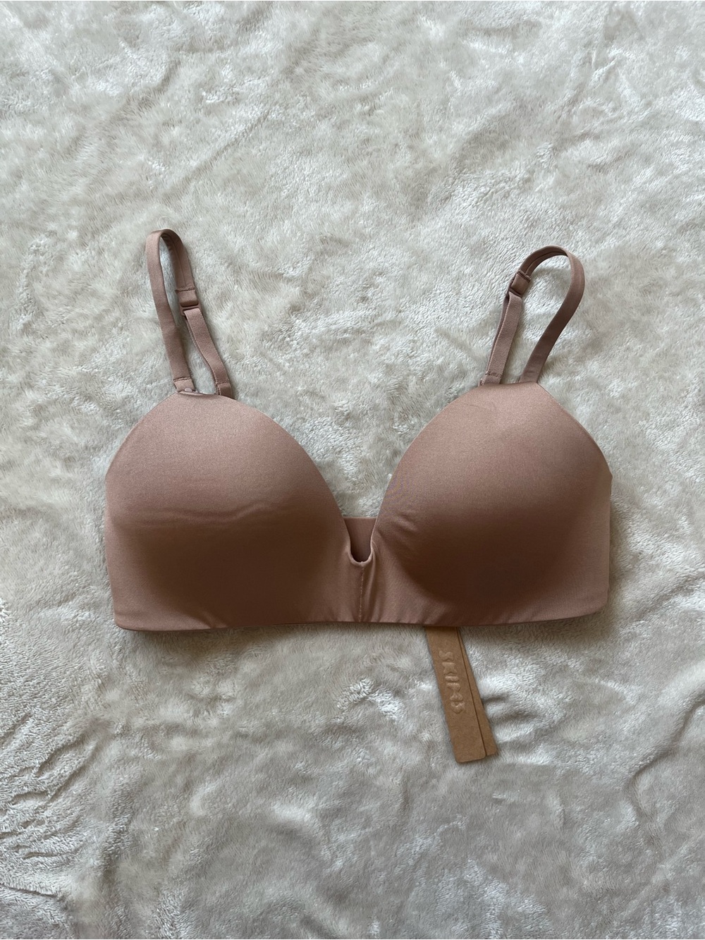 SKIMS Wireless Form Maternity Nursing Bra 32C NWT Sienna Color
